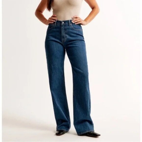 Abercrombie & Fitch Denim - Abercrombie & Fitch Curve Love High Rise 90s Relaxed Jean- Women's 26/2XL